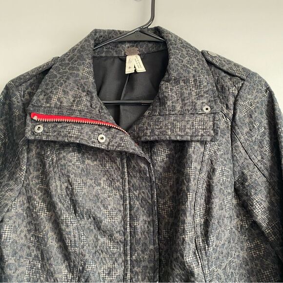 Free People We The Free Leopard Print Pop Moto Jacket - Picture 6 of 10